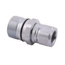 Connecteur rapide hydraulique vissé, bouchon G1/2" BSP, filetage intérieur 300bar