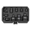 Satz Schlaggelenke und Reduzierungen 11-teilig 1/4" - 1"