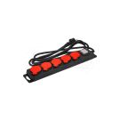 Gumová prodlužovačka s vypínačem, 5 zásuvek, 5m SCHMITH