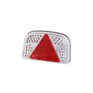 White LED rear lamp with a triangle