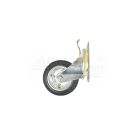 Rubberized metal swivel wheel with brake 100x20 KMG