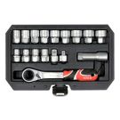 Spline through socket set 17-piece YATO YT-38653