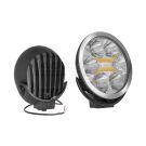 Cestný reflektor 3F LEDF fi220 2400lm/LC50 12/24V + celokryt, 0,5m kábel, chrómový rám,