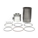 Engine piston with pin