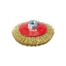 Brass threaded disc brush 100mm