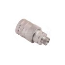 Hydraulic quick connector socket with pressure eliminator M18x1.5 external thread EURO