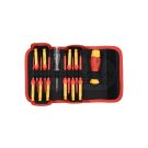 Insulated screwdriver + bits set, 12 pcs.