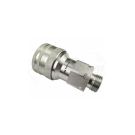 Hydraulic quick connector, M18x1.5 socket, EURO external thread