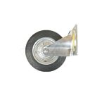 Reinforced rubberized swivel metal wheel 200x40 KMG