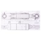 Vérin hydraulique double effet