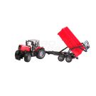 Massey Ferguson 7480 tractor with tipper trailer