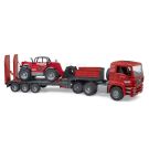 MAN TGA with low loader and Manitou MLT 633 telehandler