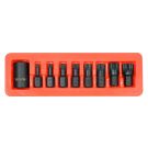 Set of 1/2" Spline impact wrenches 9 pieces 38mm