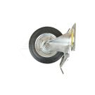 Rubberized metal swivel wheel with brake, reinforced 200x40 KMG