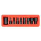 Set of HEX impact wrenches 1/2" 9 pieces 38 mm