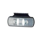 LED obrysová lampa s reflektorem, bílá, s ramínkem, 12/24V