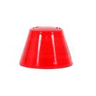 Tall red lamp shade