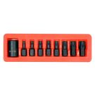 Set of 1/2" TORX impact wrenches 9 pieces 38mm