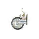 Rubberized metal swivel wheel with brake 160 KMG