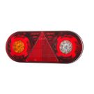 LED combo lamp with reflecting triangle left -6 function 12/24V