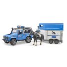 Police with horse trailer figurines