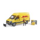 MB Sprinter DHL s figúrkou kuriéra a príslušenstvom