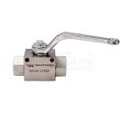 2-way hydraulic ball valve 2/2-1/2"BSP with mounting holes 500 bar