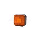 Square marker lamp with LED reflector, Yellow 12/24