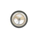 Rubberized metal wheel with ball bearing, hole diameter 25, 400x80 KMG