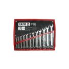 Set of 12-piece combination wrenches