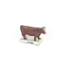 Figurine of a brown cow in three poses