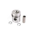 Engine piston with pin