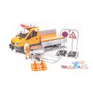 Mercedes Sprinter pour travaux routiers avec figurine et accessoires