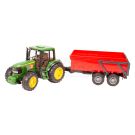 John Deere 6920 tractor with a red trailer