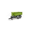 Trailer with removable container for farm tractors