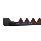 Knife strip 3.6 m. S.type. top cut knife, 49 knives