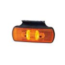 LED clearance lamp 12/24V orange with a reflector