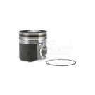 Piston set with rings