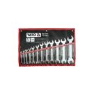 Set of 12 open-end wrenches