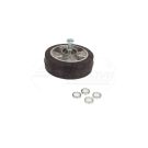 Al-gum wheel, loose ball bearing.