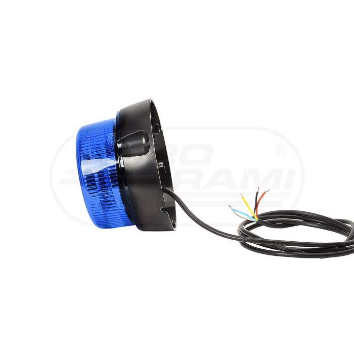 Blue warning beacon 12–24 V, 1 mode, 3 m cable WAŚ W126 867.4 WAŚ