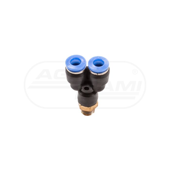 Tee connector fi 6mm male thread
