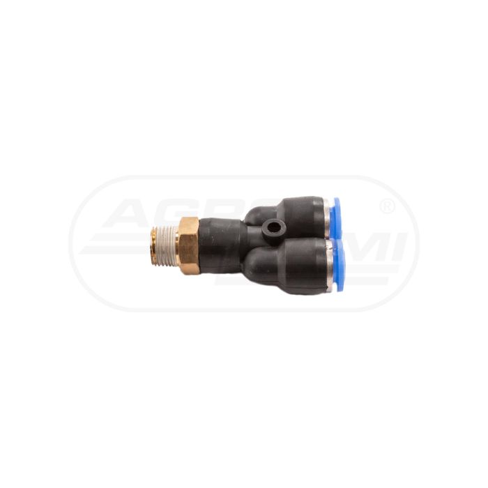 Tee connector fi 6mm male thread