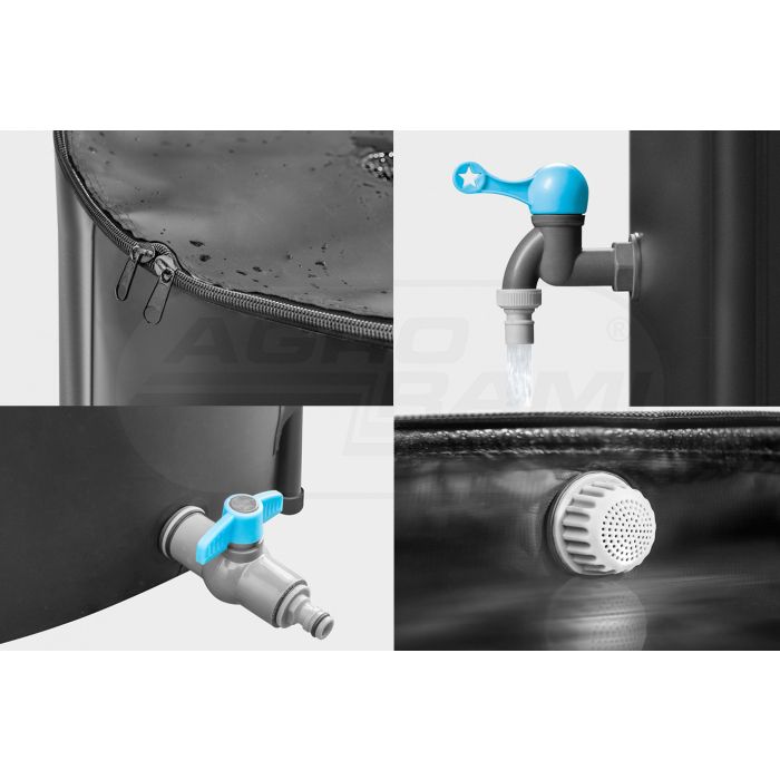 Skládateľná nádrž na dažďovú vodu 250 l