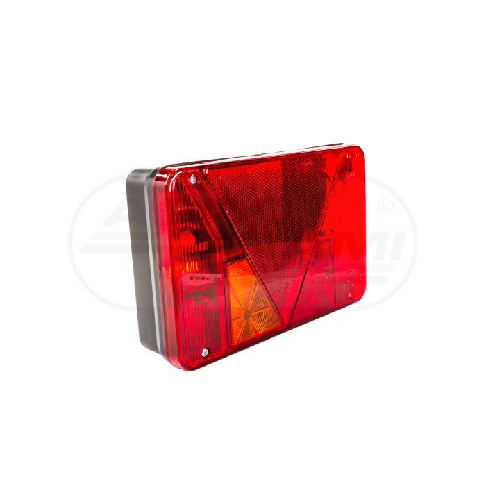 Skladané zadné svetlo s odrazovým trojuholníkom HOR 45, jednotlivý smerový ukazovateľ, pravý HORPOL