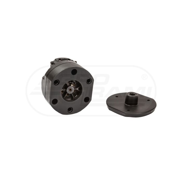 7PIN/12V socket with base and rear cable entry