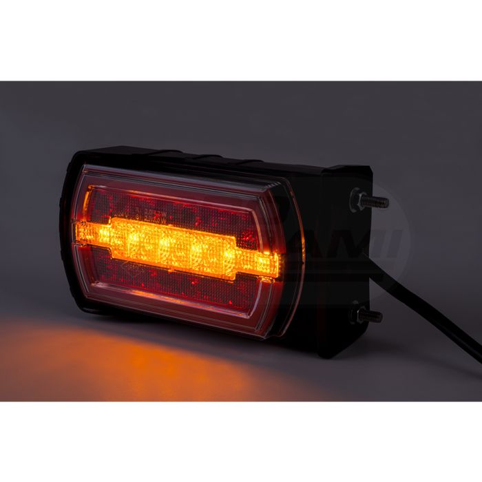 CLEO HOR115N zadné kombinované svetlo ZADNÉ POLOHOVACIE NEON LED verzia 12/24V s bočným montážnym káblom 4x0,5mm-1mb