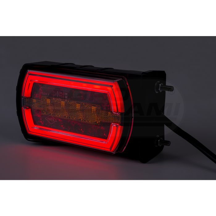 CLEO HOR115N zadné kombinované svetlo ZADNÉ POLOHOVACIE NEON LED verzia 12/24V s bočným montážnym káblom 4x0,5mm-1mb