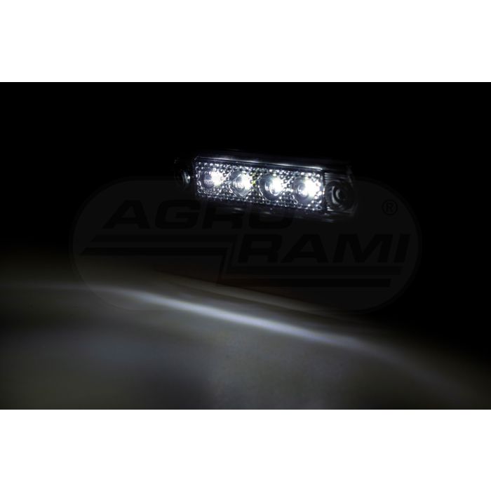 Obrysová lampa na gumu/rovnú základňu/trubku HOR65G-GRAPHITE predné obrysové svetlo LED12/24V 2xkábel 0,75mm-0,25mb