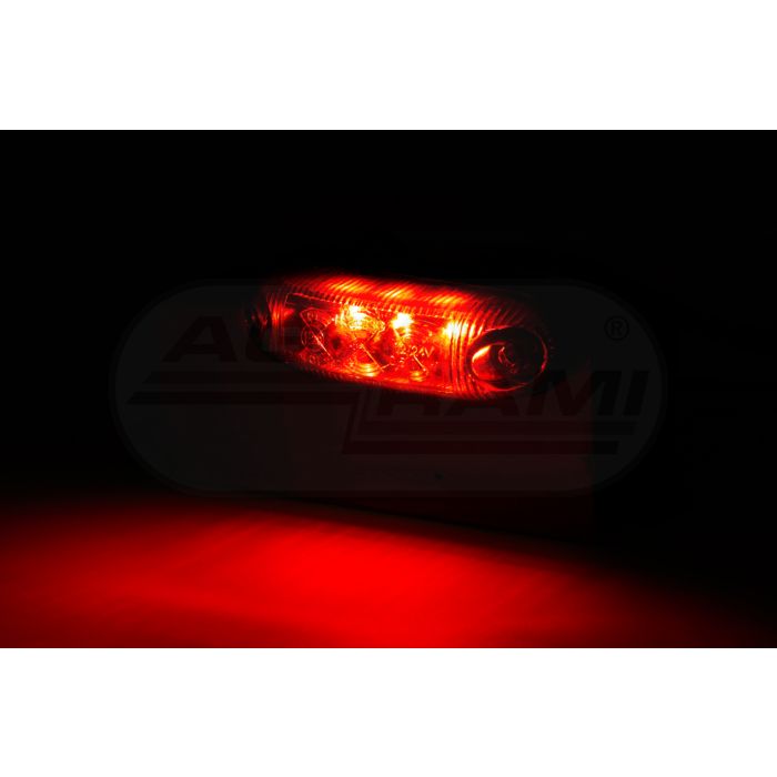 Oválne obrysové svetlo EMA33G-GRAPHITE zadné obrysové svetlo LED12/24V kábel 2x0,75-0,5mb